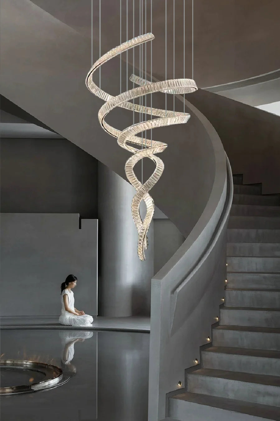 Villa High Ceiling Living Room Large Chandeliers Crystal Lamp Designer Light Luxury Art Hollow Staircase Duplex Loft Chandelier