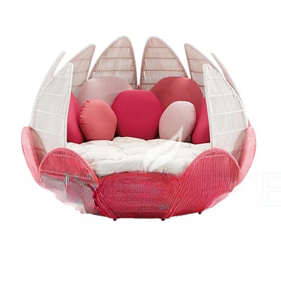 Vine Weaving Sofa, Tables, Chairs, Vine Chair Creative Petal Lotus Bedding Furniture, Garden Courtyard Waterproofing