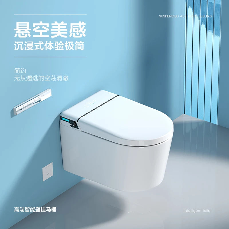 Wall-mounted built-in water tank, no water pressure limit, wall-mounted suspended integrated intelligent toilet