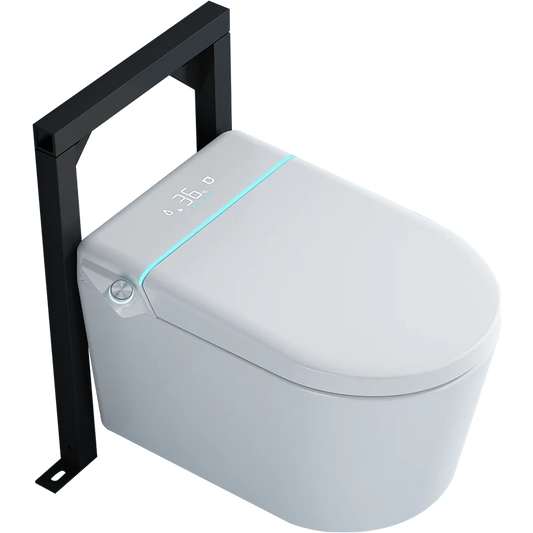 Wall mounted intelligent hidden water tank embedded wall row automatic toilet