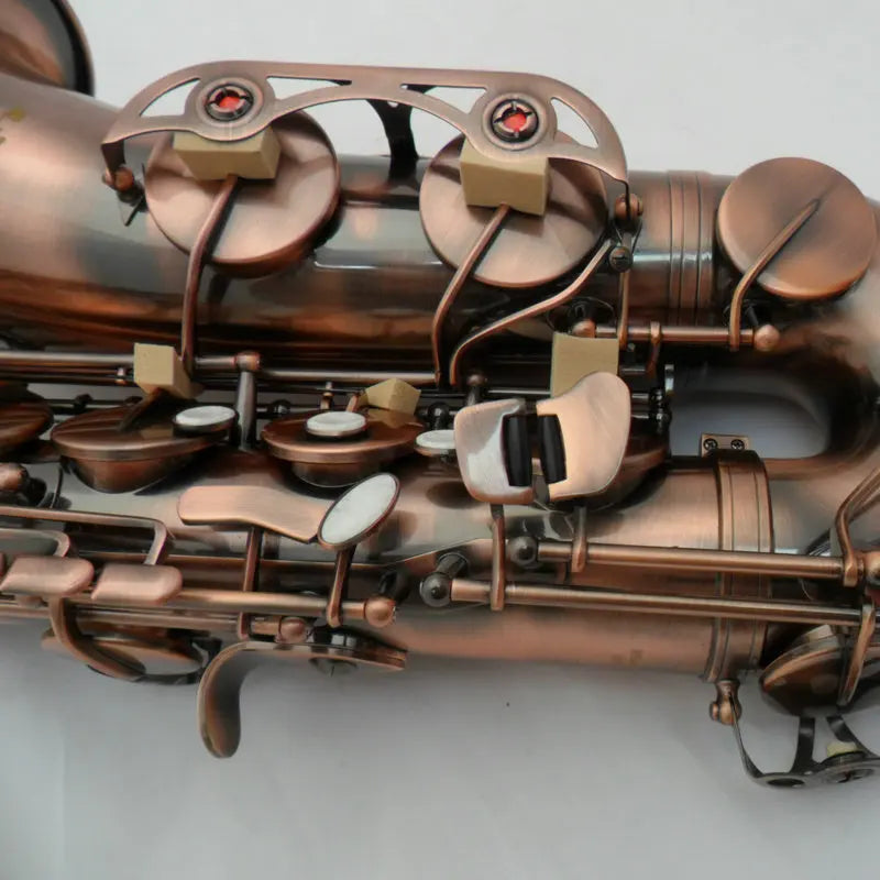 Weifang Rebon Bb Key Antique Brass copper Red Tenor Saxophone