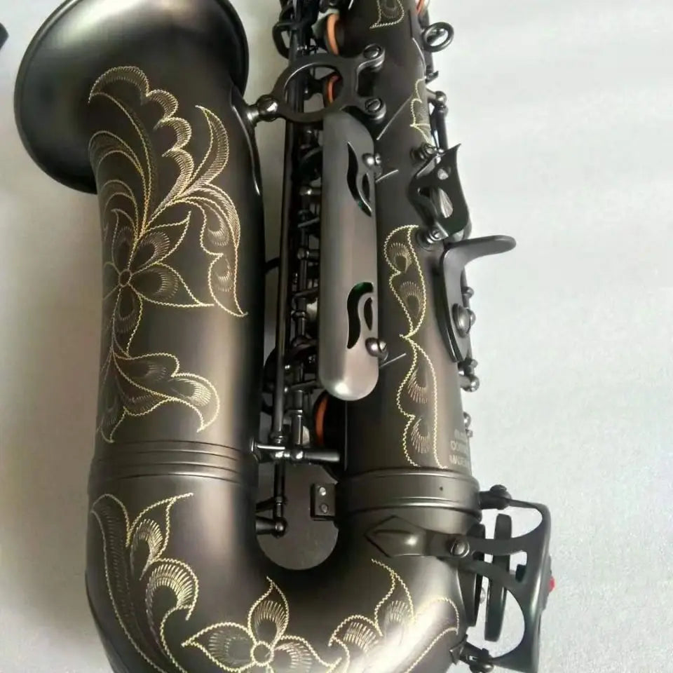 Western wind instrument alto saxophone SUZUKI Suzuki black nickel matte full body carving factory direct sales