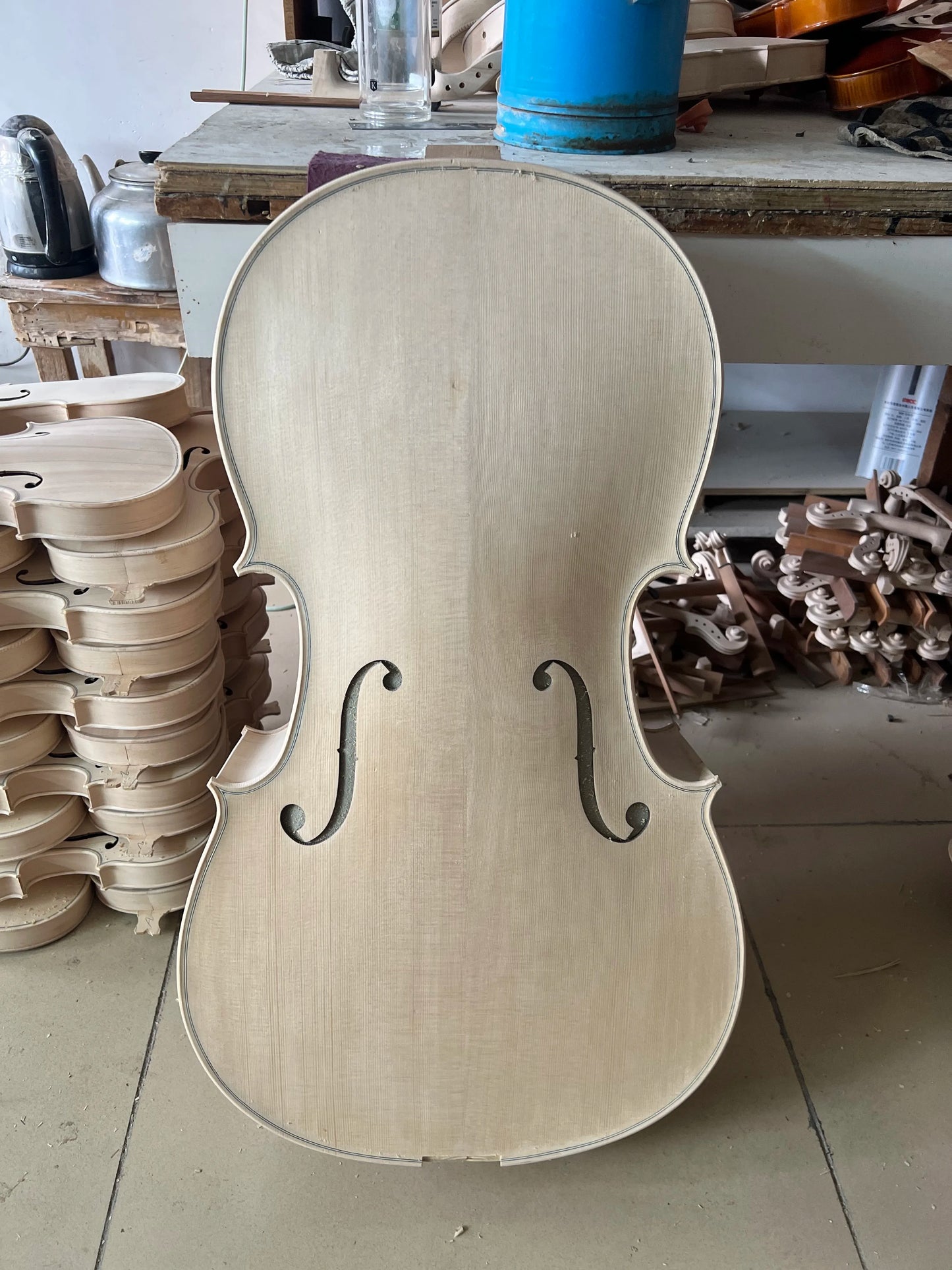 White Panel spruce wood cello 4/4 Maple back side solid wood cello stringed instrument professional cello