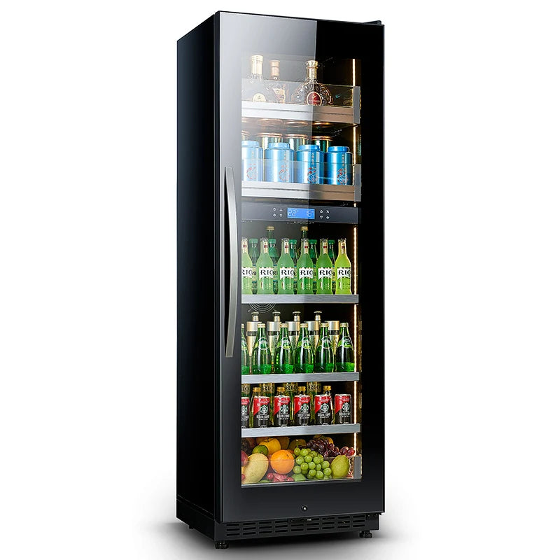 Wine and Beverage Coolers dual zone wine refrigerator Glass door beer cooler fridge compressor wine cellar