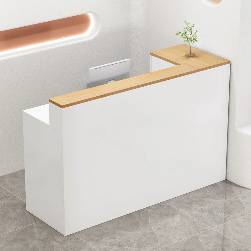 Wooden Beauty Salon Reception Desks Shop Counter Simple Office Cash Register Modern Clothing Store Small Bar Table Church Pulpit