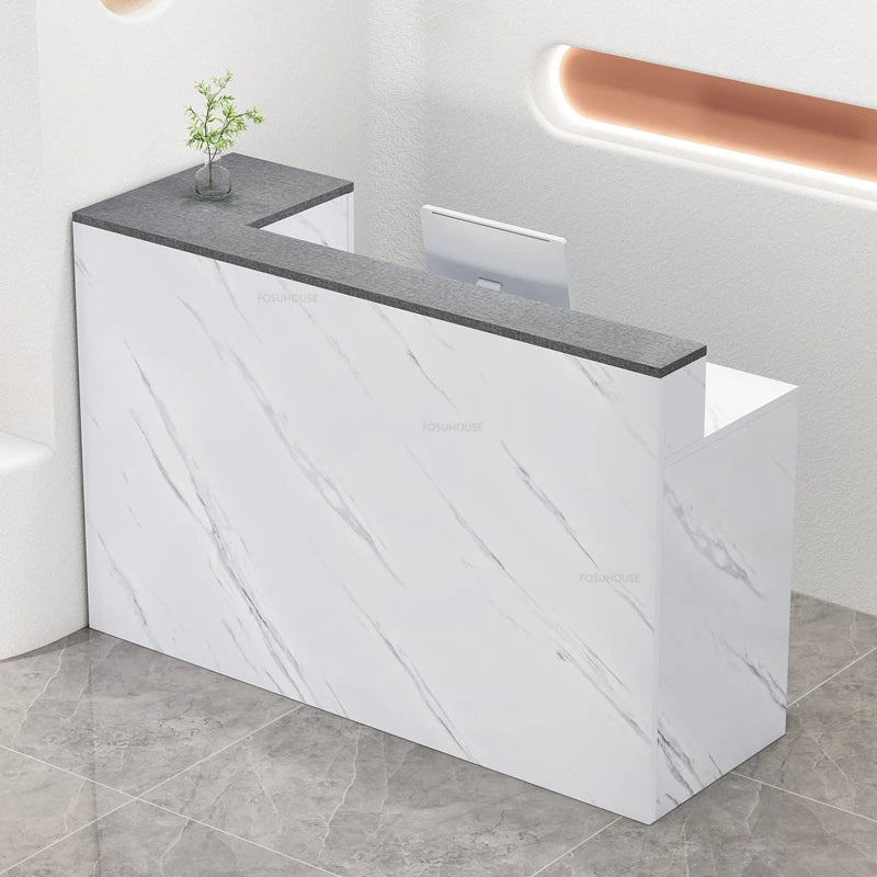 Wooden Beauty Salon Reception Desks Shop Counter Simple Office Cash Register Modern Clothing Store Small Bar Table Church Pulpit