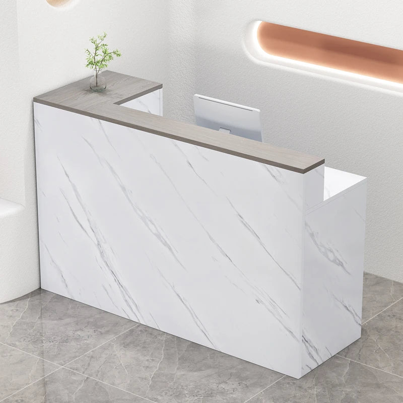 Wooden Beauty Salon Reception Desks Shop Counter Simple Office Cash Register Modern Clothing Store Small Bar Table Church Pulpit