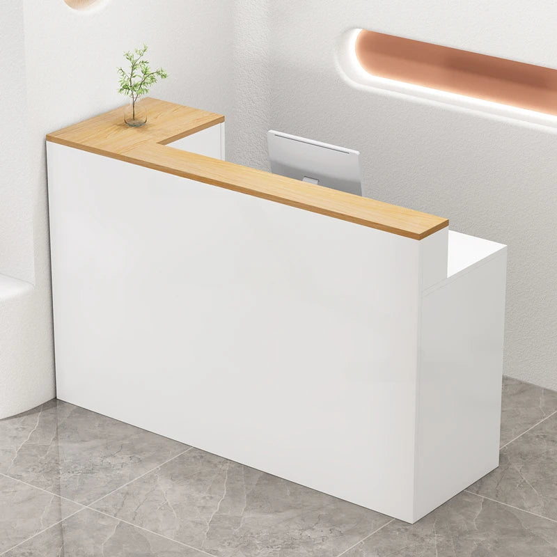 Wooden Beauty Salon Reception Desks Shop Counter Simple Office Cash Register Modern Clothing Store Small Bar Table Church Pulpit