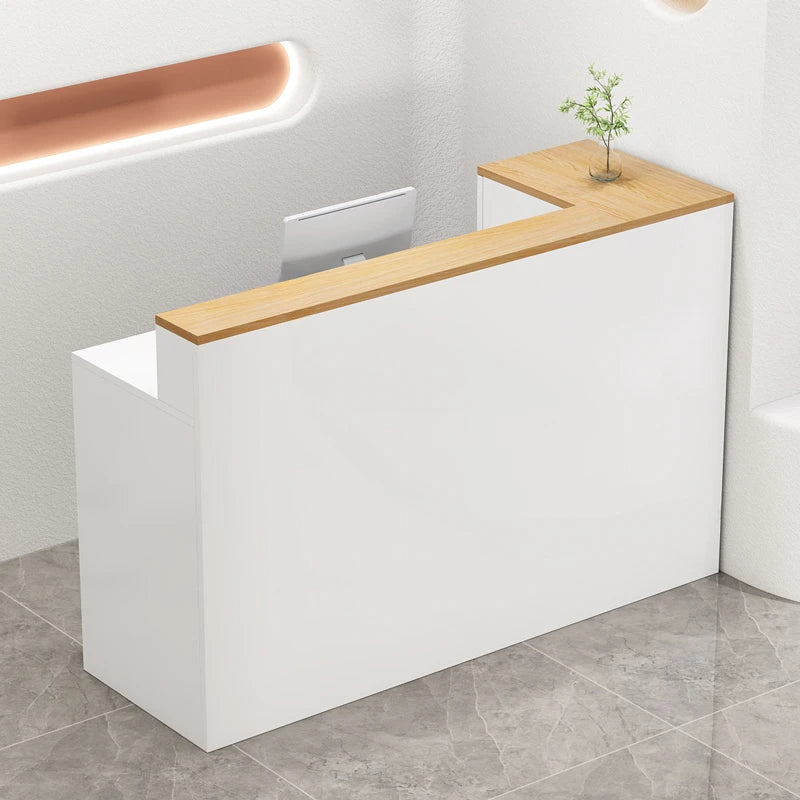 Wooden Beauty Salon Reception Desks Shop Counter Simple Office Cash Register Modern Clothing Store Small Bar Table Church Pulpit