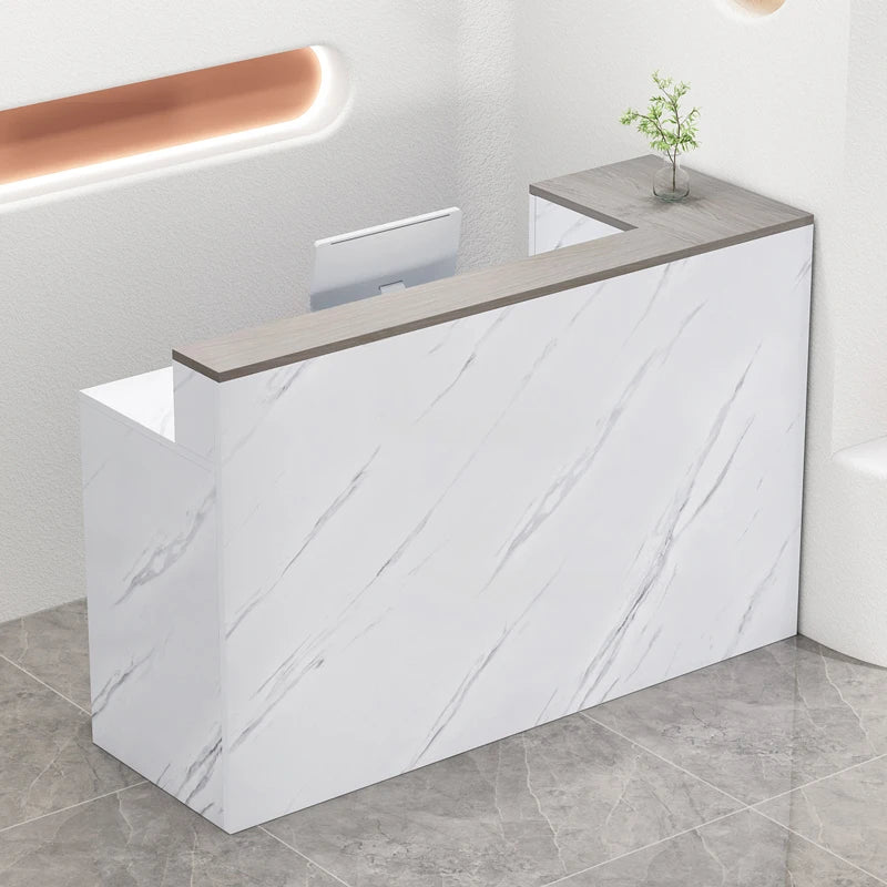 Wooden Beauty Salon Reception Desks Shop Counter Simple Office Cash Register Modern Clothing Store Small Bar Table Church Pulpit