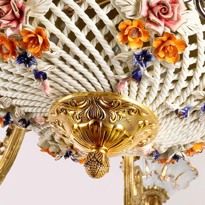 XUANZHAO Brass French Style Chandelier Luxury High-End Design Villa Hotel Lobby Living Room Decorative Lamp