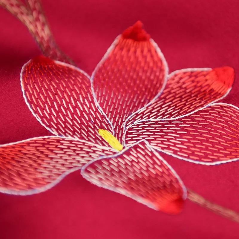 Xiuzhuang Self sells 2023 New Double layered Silk Shawl "Girl Flower" Handmade Embroidered Festival Gift