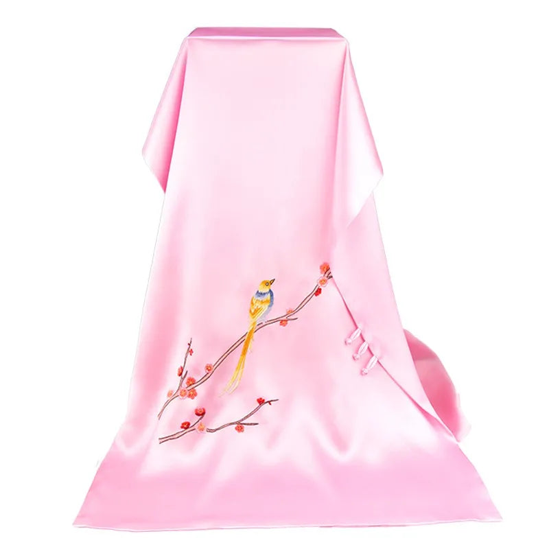 Xiuzhuang Self sold 2023 New Long Style Embroidered Shawl Women's Suzhou Embroidered Silk Handmade Scarf Shawl Wedding Gift