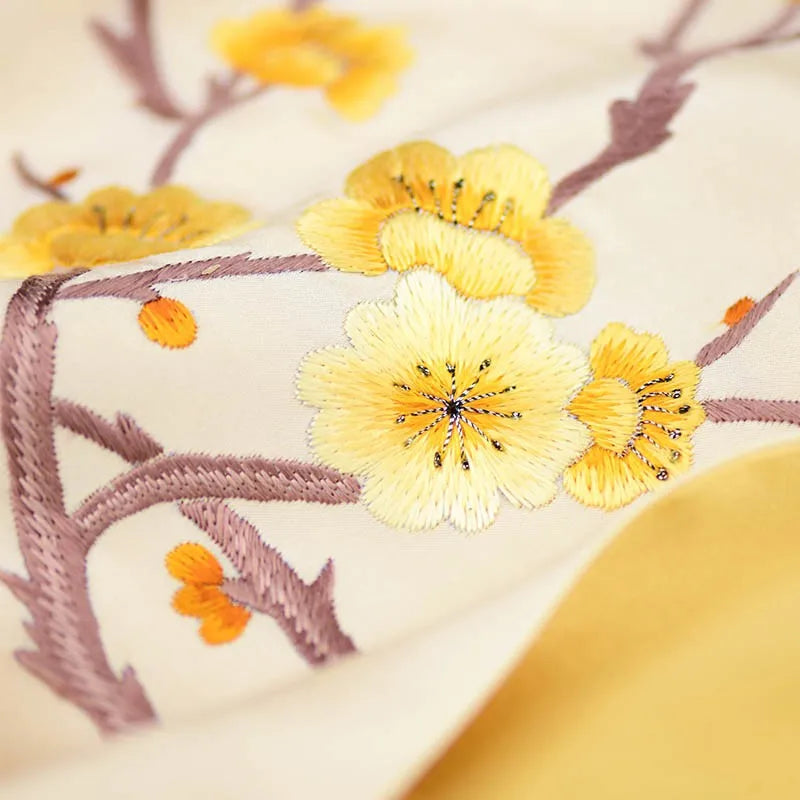 Xiuzhuang Self sold 2023 New Suzhou Embroidery Plum Blossom Butterfly Handmade Embroidered Silk Shawl Scarf Chinese Style Gift
