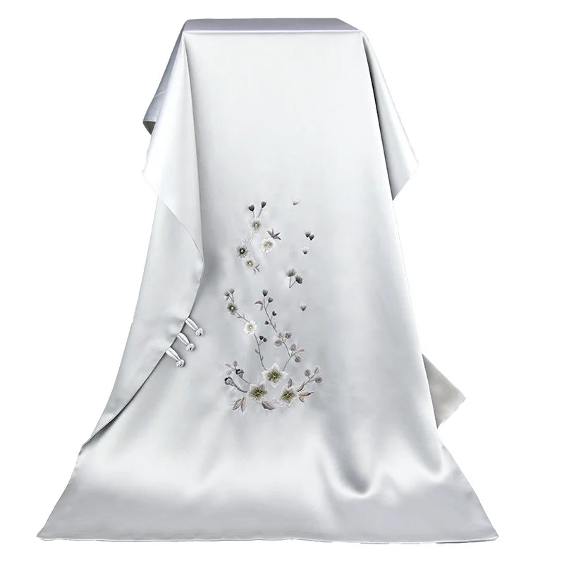 Xiuzhuang Self sold 2023 New Suzhou Embroidery Pure Handmade Embroidery Double layered Silk shawl Women's Scarf Silk Scarf