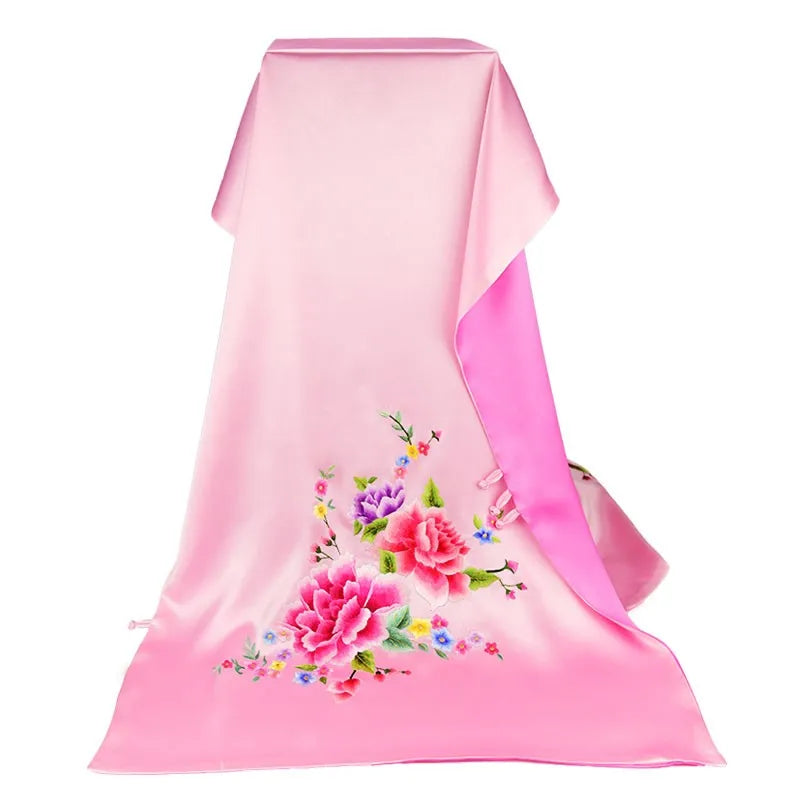 Xiuzhuang Self sold 2023 New Women's Shawl Coat Versatile Mid length Fashion Suzhou Embroidery Scarf Scarf Gift