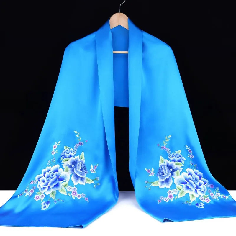 Xiuzhuang Self sold 2023 New Women's Shawl Coat Versatile Mid length Fashion Suzhou Embroidery Scarf Scarf Gift
