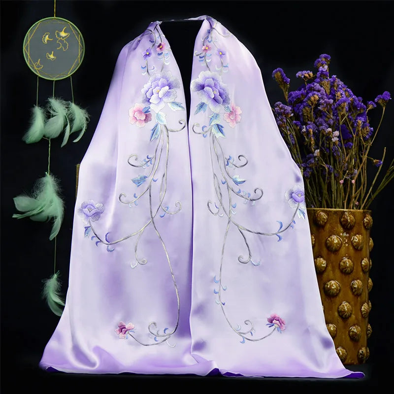 Xiuzhuang's self sold new shawl scarf dual-purpose Suzhou embroidery long scarf Chinese style special gift