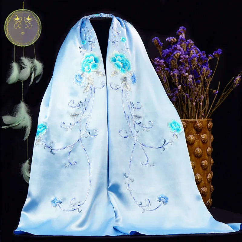 Xiuzhuang's self sold new shawl scarf dual-purpose Suzhou embroidery long scarf Chinese style special gift