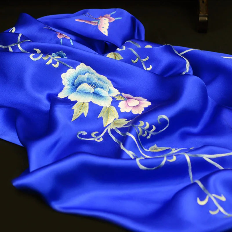 Xiuzhuang's self sold new shawl scarf dual-purpose Suzhou embroidery long scarf Chinese style special gift