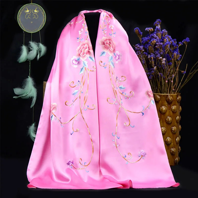 Xiuzhuang's self sold new shawl scarf dual-purpose Suzhou embroidery long scarf Chinese style special gift