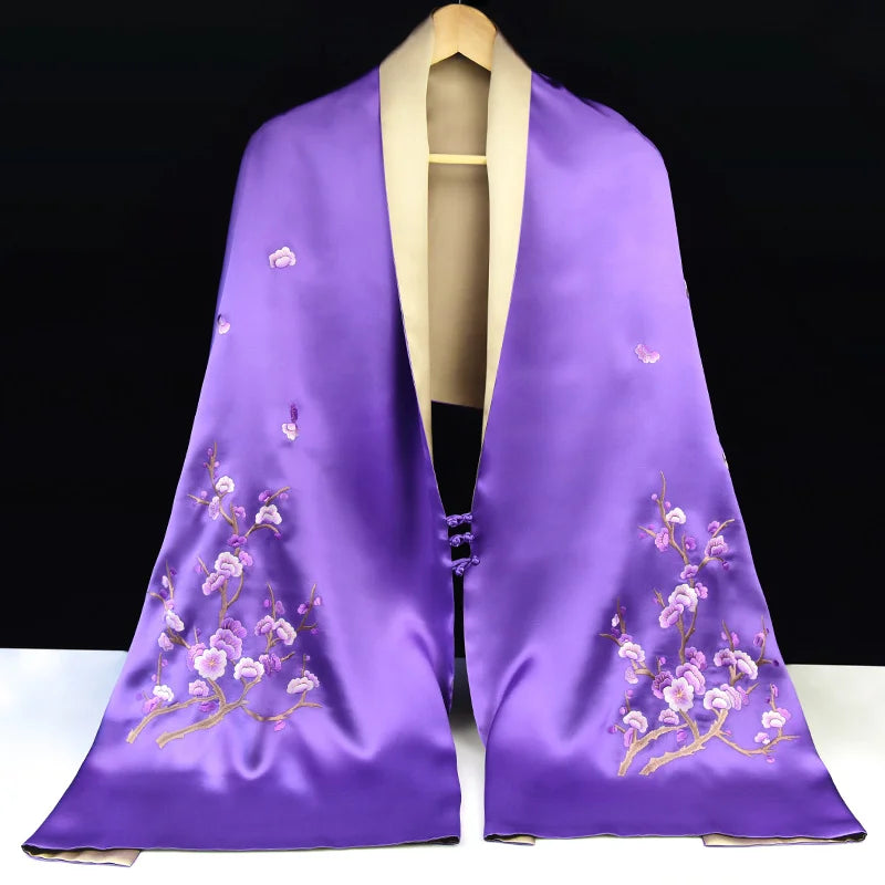 Xiuzhuang self sells holiday gifts to give elders scarves, 2023 new Suzhou embroidered shawl scarves, Chinese style