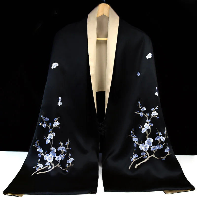 Xiuzhuang self sells holiday gifts to give elders scarves, 2023 new Suzhou embroidered shawl scarves, Chinese style