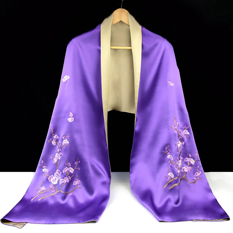 Xiuzhuang self sells holiday gifts to give elders scarves, 2023 new Suzhou embroidered shawl scarves, Chinese style