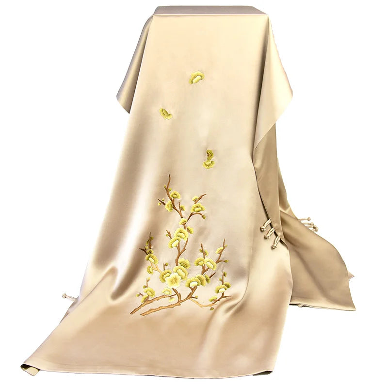 Xiuzhuang self sells holiday gifts to give elders scarves, 2023 new Suzhou embroidered shawl scarves, Chinese style