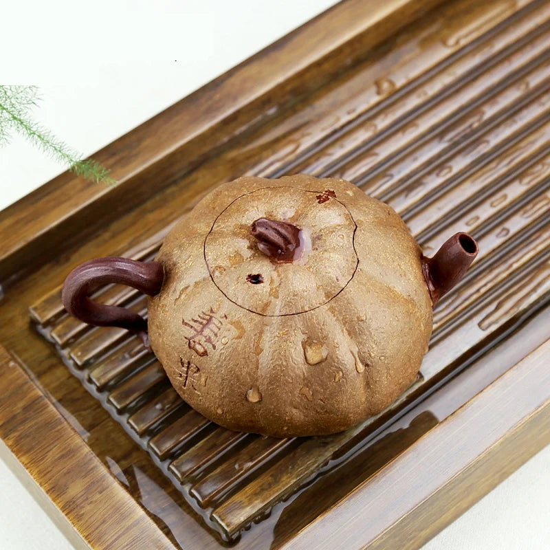 Xiyin Taofu Yixing Purple Clay Pot Handmade Famous Huang Li Shanguo Pot Literati Pot Flower Goods Sketch Pumpkin Teapot