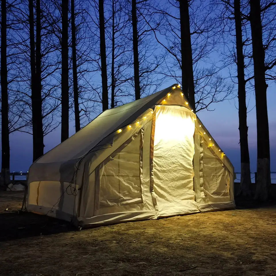 Y Ronix Outdoor Waterproof Family Inflatable Air Pole Tent Outdoor Camping Inflatable Yurt House Tent