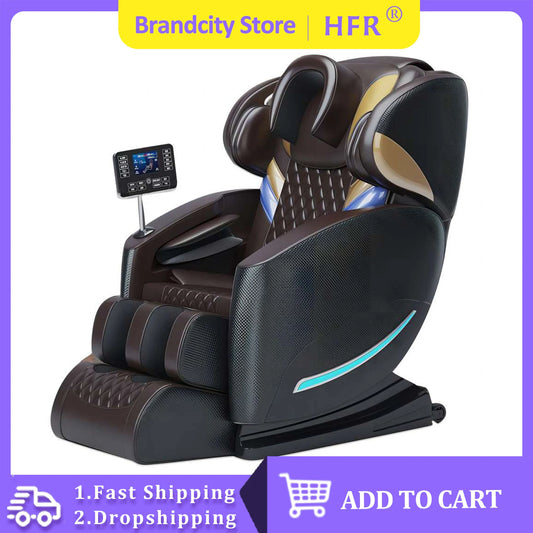 YJ-5812 Professional Full Body 4d Electric Massage Chair Cape Smart Facial Zero Gravity Shiatsu Massager Bluetooth Music black