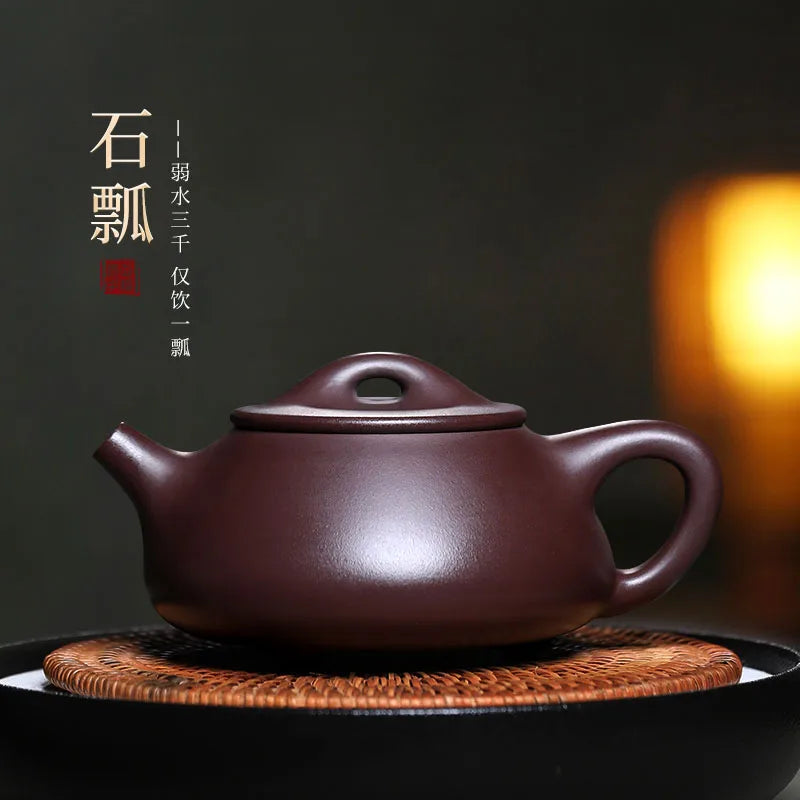 Yixing Clay Pure Handmade Tea Original Mine, Purple Eggplant Mud, Xihi Pot, High End Houehold Gift, Practical Gift For