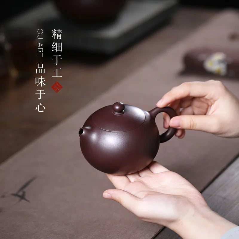 Yixing Clay Pure Handmade Tea Original Mine, Purple Eggplant Mud, Xihi Pot, High End Houehold Gift, Practical Gift For