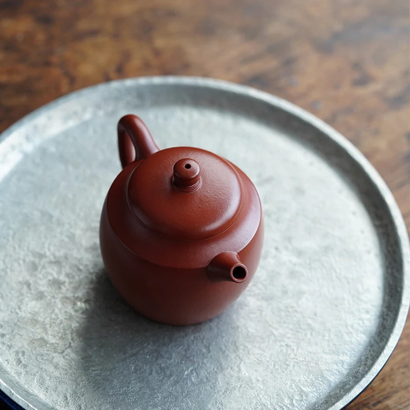 Yixing Handmade Purple Clay Pot Sketch Pot Kung Fu Teapot Raw Ore Small Coal Kiln Cinnabar Sand Huaigu Pot Chinese Retro