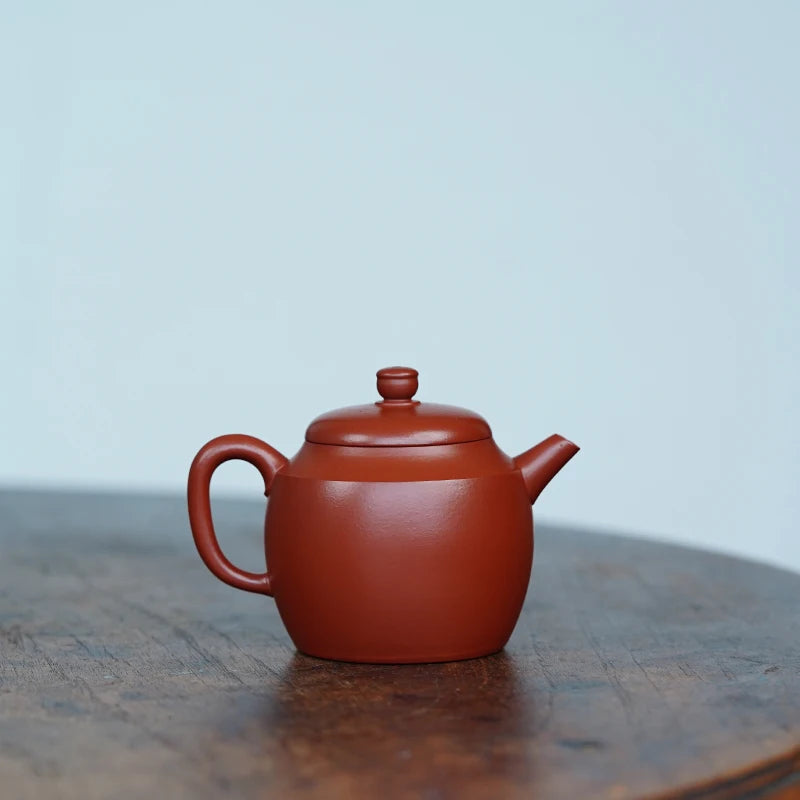 Yixing Handmade Purple Clay Pot Sketch Pot Kung Fu Teapot Raw Ore Small Coal Kiln Cinnabar Sand Huaigu Pot Chinese Retro