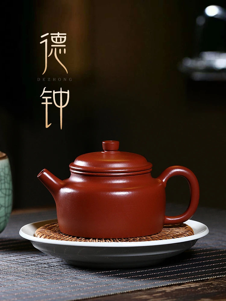 Yixing Original Mining Big Red Mud Purple Sand Tea Pot Pure Handmade Chinese Assistant Worker Dezhong Small Single