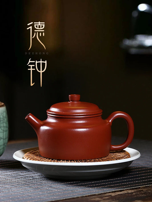 Yixing Original Mining Big Red Mud Purple Sand Tea Pot Pure Handmade Chinese Assistant Worker Dezhong Small Single