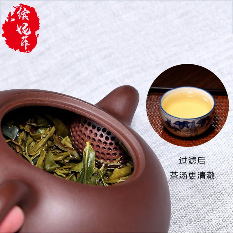 Yixing Pure Handmade Set Master Grade High End Original Mine Purple Clay Soaking Tea Single Pot Gift