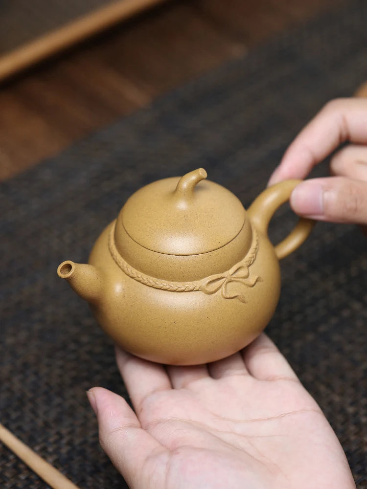 Yixing Purple Clay Pot Pure Handmade High Grade Tea Making Single Raw Ore Section Mud Full Set