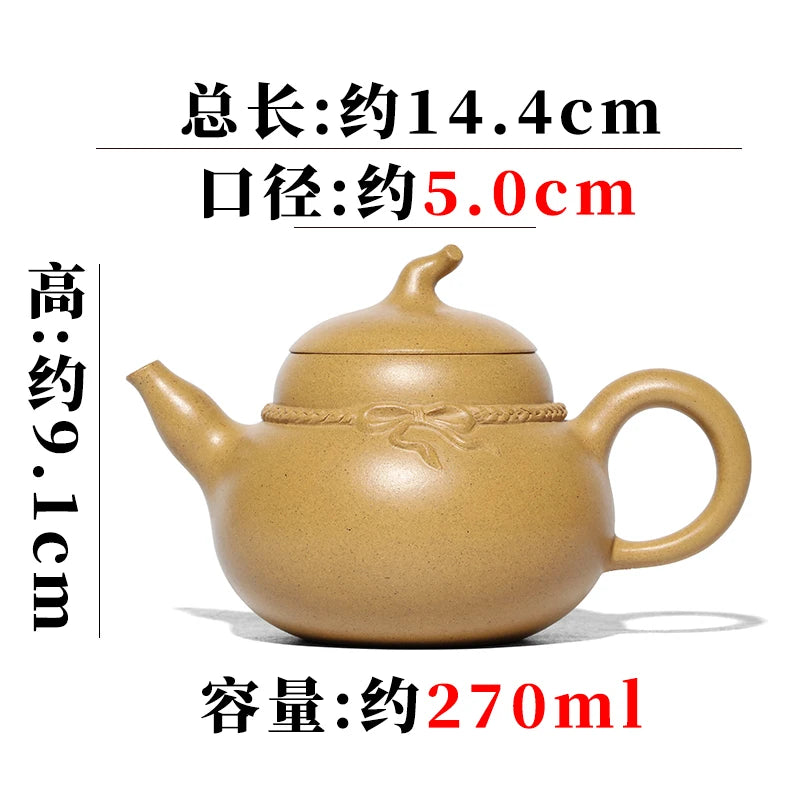 Yixing Purple Clay Pot Pure Handmade High Grade Tea Making Single Raw Ore Section Mud Full Set