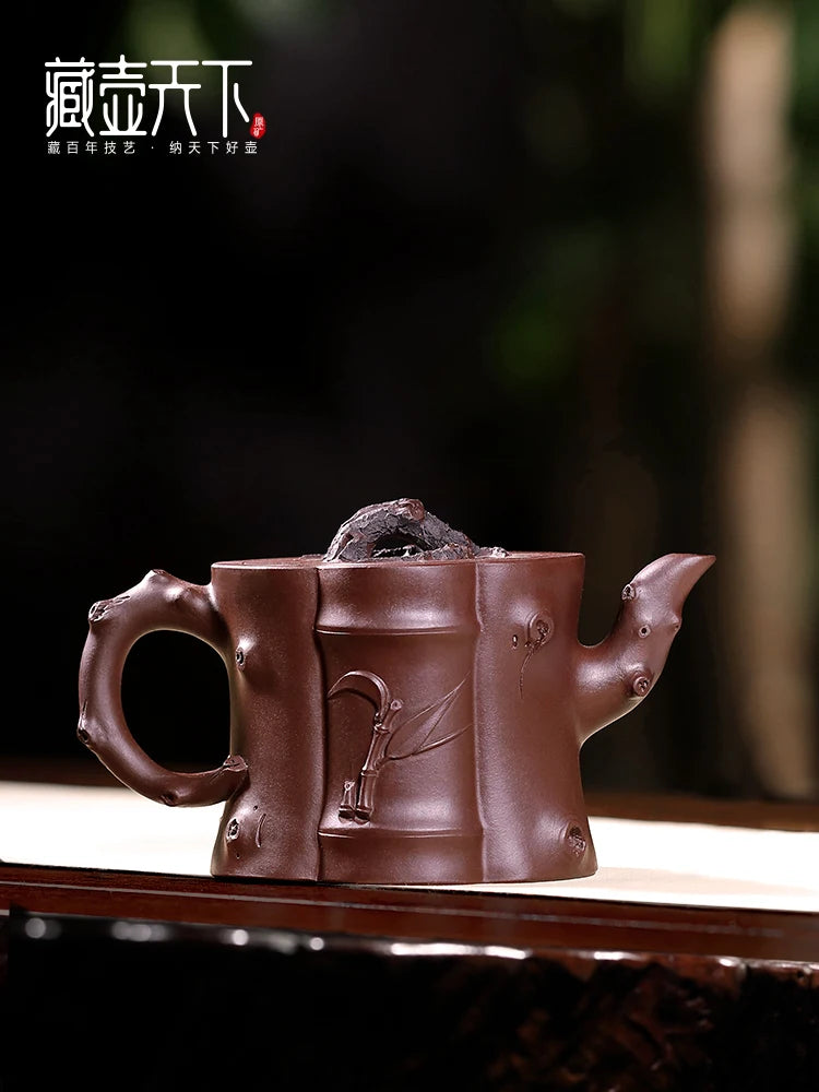 Yixing Purple Clay Pot Pure Handmade Tea Original Mine Factory 1 Old Fully Set, Flower