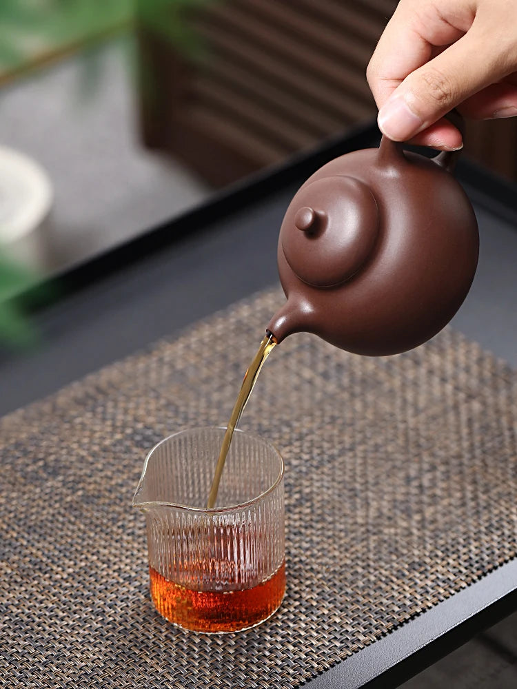Yixing Purple Clay Pot Pure Handmade Tea Set Raw Mine High Temperature Old Household Full