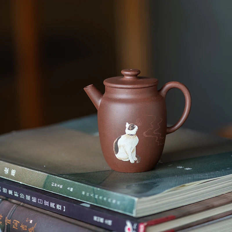 Yixing Purple Clay Pot Raw Mine Zhao Zhuang Zhu Pure Handmade Painting Tool Wheel Bead Small Capacity