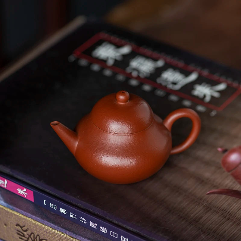 Yixing Purple Clay Pot Small Coal Kiln Dahongpao Xu Yuefeng Pure Handmade Pear Style Horizontal Capacity