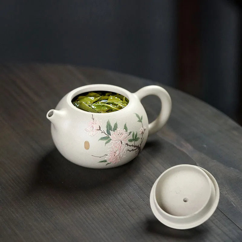 Yixing Purple Clay Pure Handmade, Famous Tea End Peony Xishi Pot, Boutique Gifts, High End, Practical