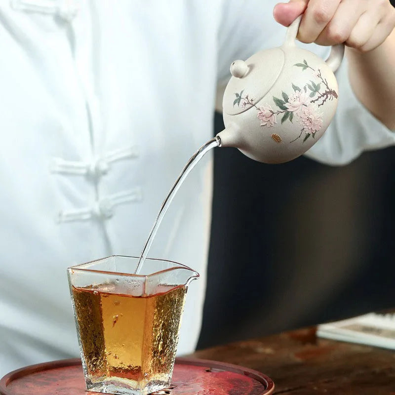 Yixing Purple Clay Pure Handmade, Famous Tea End Peony Xishi Pot, Boutique Gifts, High End, Practical