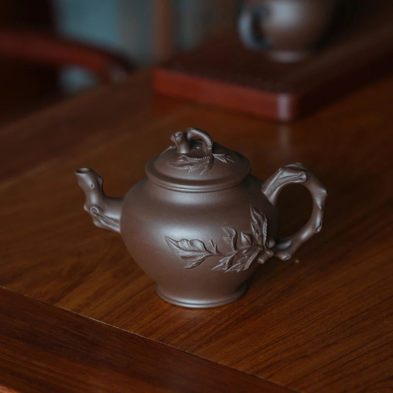 Yixing Purple Sand Pot Handmade Tea Set Factory Style Spring Color 280CC Imitation Old Ware