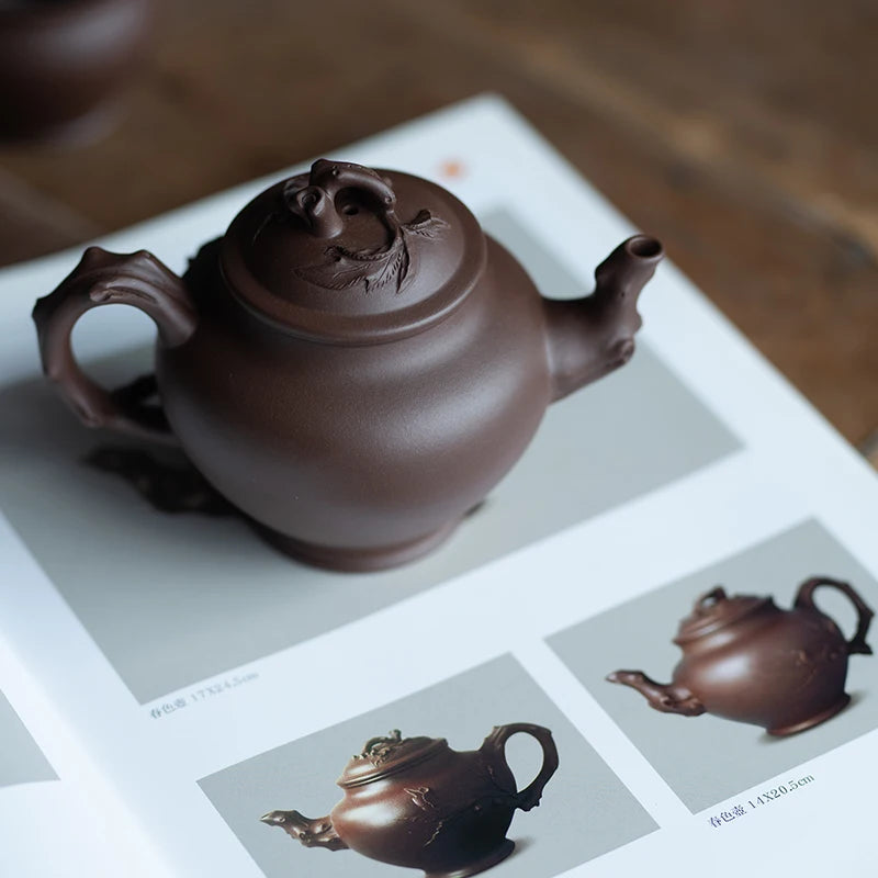Yixing Purple Sand Pot Handmade Tea Set Factory Style Spring Color 280CC Imitation Old Ware