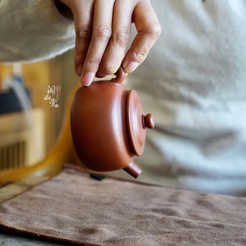 Yueshan Hall | Deyun Pot Bottom Groove Cleaning of No. 4 Well Purple Clay Pot Lin Xiaolong Handmade